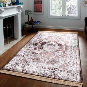 New Brown beige Traditional Rug 5'x7'